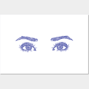 watercolor eyes Posters and Art